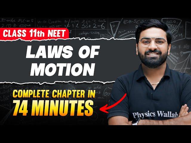 LAWS OF MOTION in 74 Minutes | FULL Chapter For NEET  | PhysicsWallah