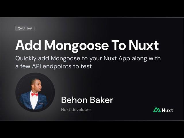 How to Integrate Mongoose with NuxtJS in Minutes | Fast Setup Guide