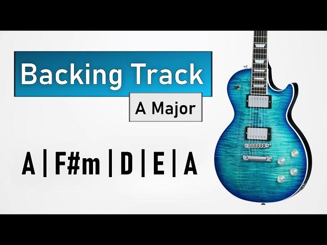 Pop Rock BACKING TRACK A Major | 112 BPM | Guitar Backing Track