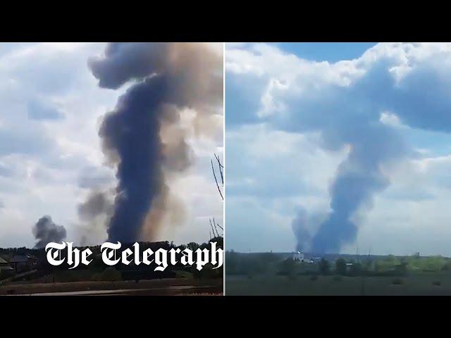 Huge fire breaks out at Russian defence facility in Belgorod