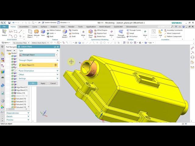 Học NX CAD Online Bài1 - Creating Datum Planes -  Tạo mặt phẳng