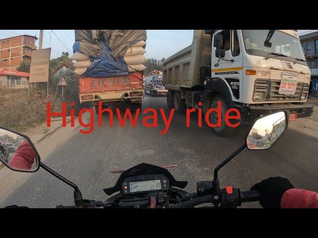 highway ride from सूर्यविनायक to सागा on heavy traffic 