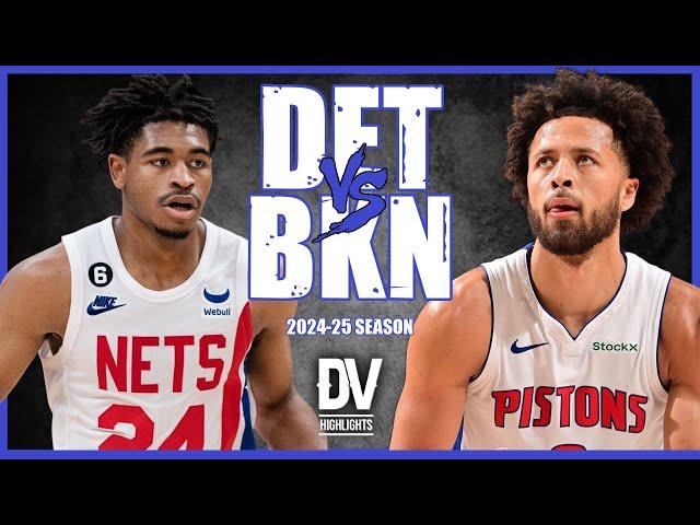 Pistons vs Nets Full Game Highlights | Jan 08 | 2025 SEASON