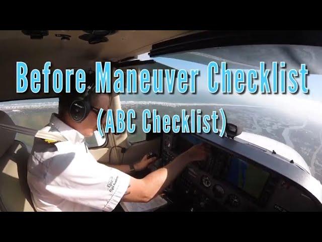 Before Maneuver Checklist (ABC Checklist) | Epic Flight Academy