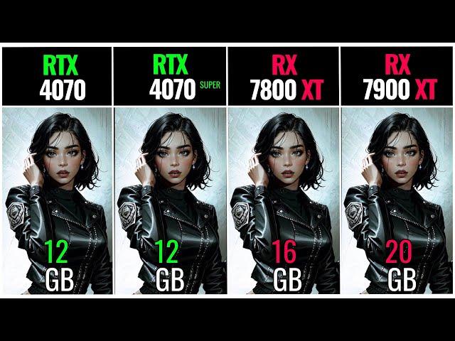 RTX 4070 vs RTX 4070 SUPER vs RX 7800 XT vs RX 7900 XT - Test in 20 Games ( 1080p - 2k - 4k )