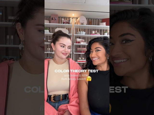 COLOR THEORY TEST WITH @selenagomez for @RareBeauty’s new blush launch 🫣