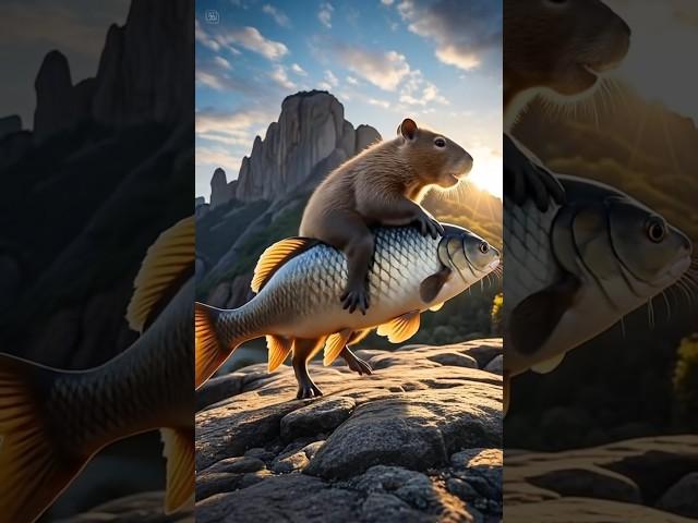 "A Flying Mouse and a Confused Fish" Mir cereation 2025# shorts# trending # fish lover# ai# fish#