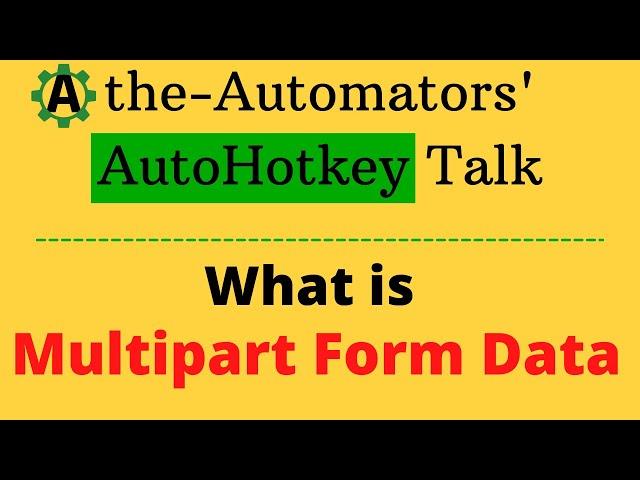 What is multipart form data?  How to handle it with WinHTTPrequest