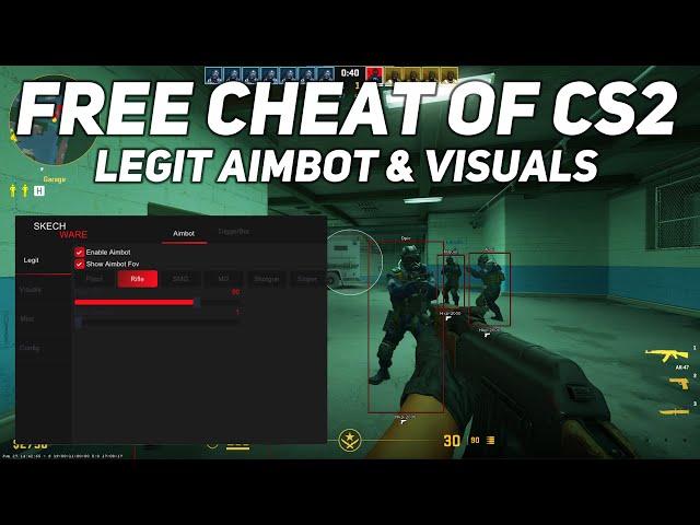 CS2 FREE EXTERNAL CHEAT | LEGIT AIMBOT & VISUALS | SKECHWARE 2024