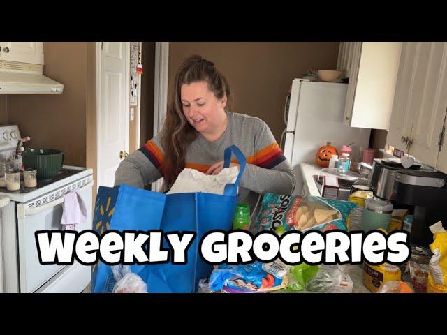 Canadian grocery haul for two adults and two teenagers. Walmart & Sobeys