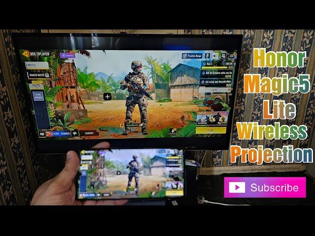 Honor Magic 5 Lite How to Setup Wireless Projection Connect Phone to TV  For Screen Mirroring