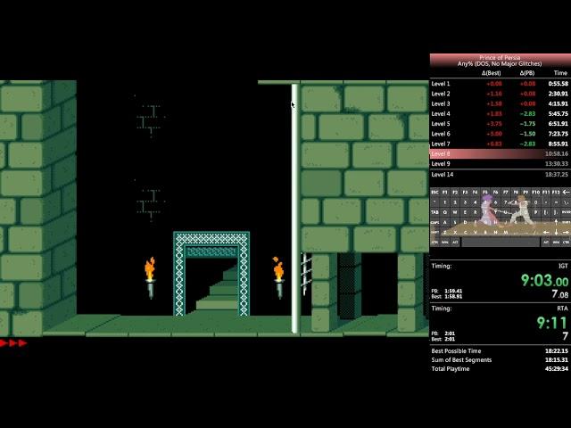 Prince of Persia (DOS) - Any% NMG Speedrun in 18:22