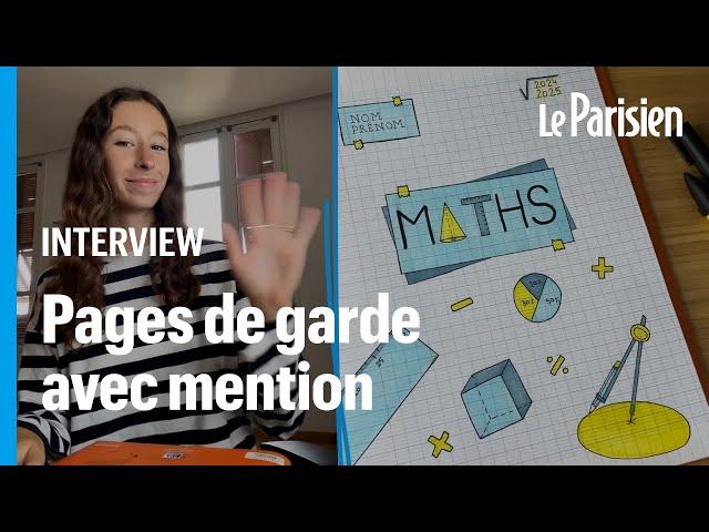 Elle sublime les pages de garde des collégiens et lycéens