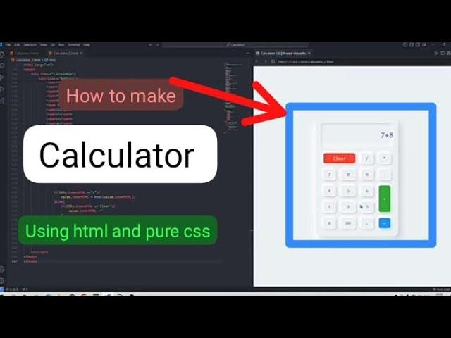 Calculator using html css and javascript|| project 1/100 html css javascript