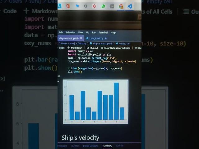 Ships Manual Project with Jupyter Notebook and  Python in Vs code