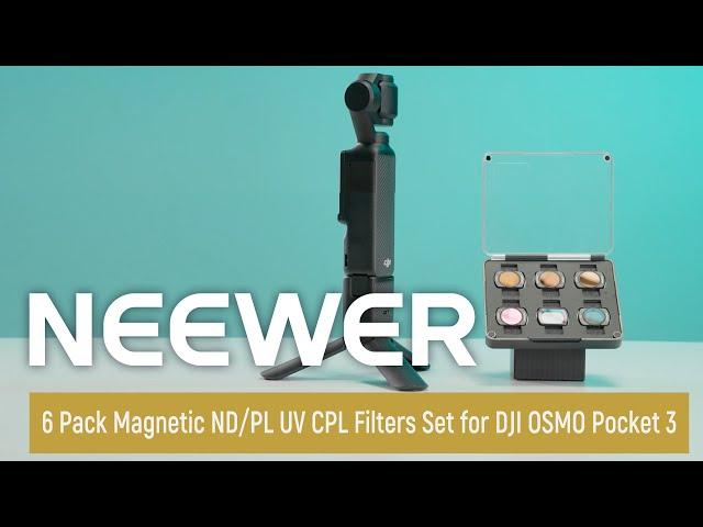 Introducing the NEEWER 6 Pack Magnetic ND/PL UV CPL Filters Set for DJI OSMO Pocket 3