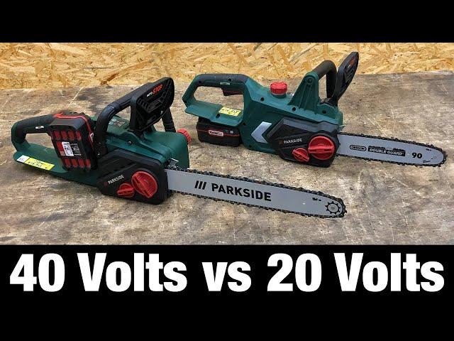 Lidl Parkside ® PKSA 40-LI A1 40 Volts vs PKSA 20-LI B2 20 Volts