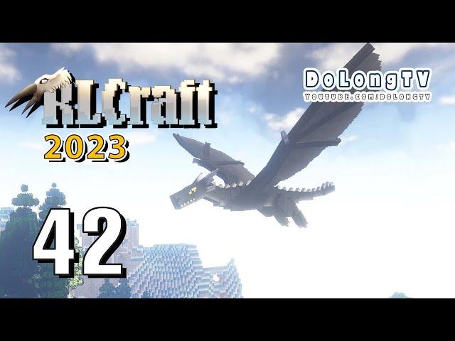 Minecraft RLCraft 2023 LIVE 42 - SHINY BOOK WYRM - CÁ SẤU VÀNG KHÈ