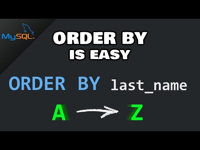 MySQL ORDER BY clause is easy