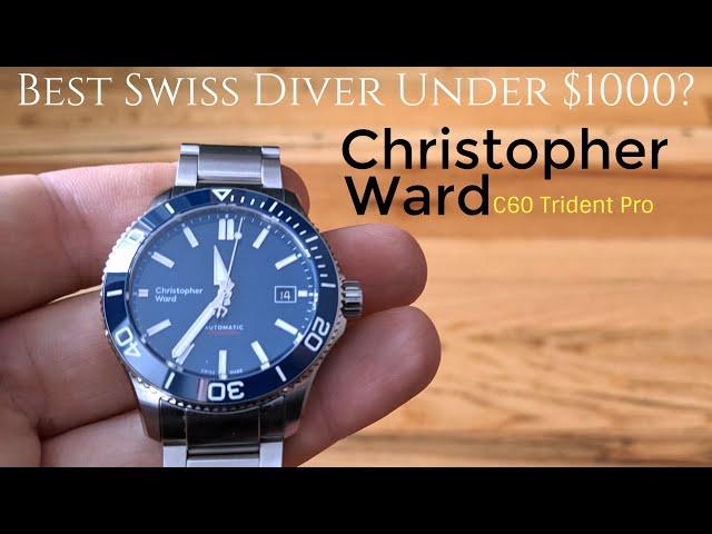 Best Entry Level Swiss Diver Under $1000 Christopher Ward C60 Trident Pro 600m Full Hands On Review