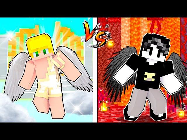 ANJO do MAL vs ANJO do BEM! Quem GANHA no Minecraft?