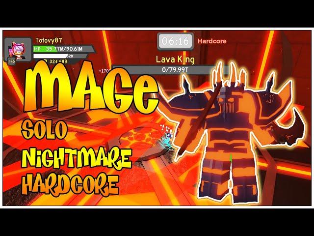 Mage Soloing Nightmare Hardcore Volcanic Chambers in Dungeon Quest Roblox -  How To w/ Tips & Tricks