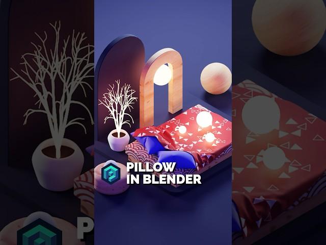 How to create a pillow using cloth simulation in Blender #b3d #blender3d #blender3dtutorial