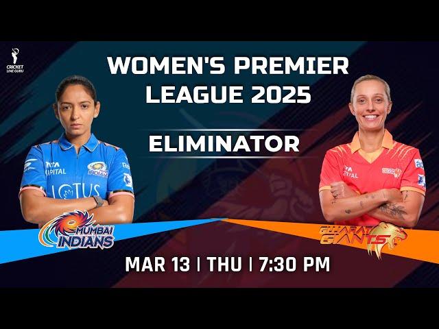 WPL 2025: Mumbai Indians Women vs Gujarat Giants Women ELIMINATOR PREDICTION | WHO WILL WIN?