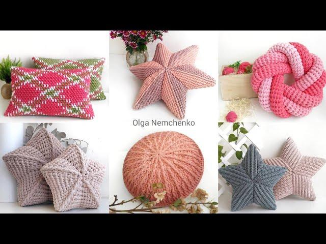 Мои вязанные подушки за шесть лет . 31 идея! / My knitted pillows for six years. 31 ideas!