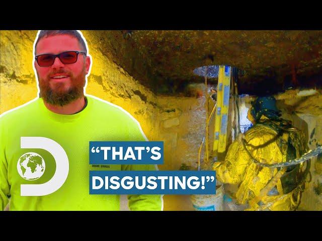 70lbs Of Grease Removed By Hand From Grease Trap! | Sewer Divers