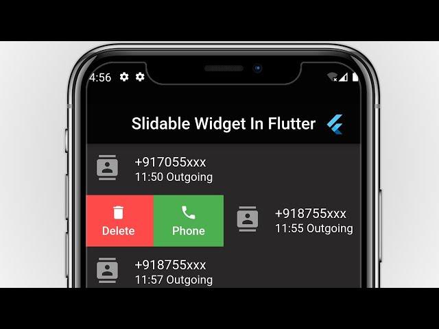 Slidable Widget Flutter