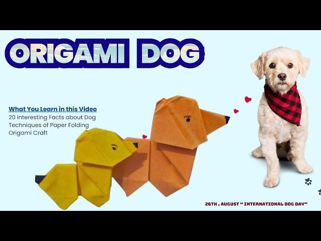 Origami Dog Easy |Easy way to make a Paper Dog |Origami Animal |Origami Dog Tutorial | @CraftsCoach