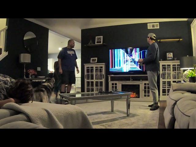 Family Pranks Their Dad With Broken TV Screen Prank