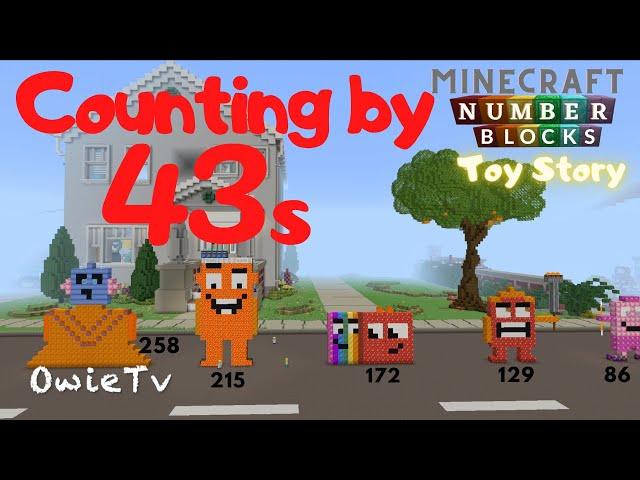 Counting by 43s Numberblocks Minecraft | Skip Counting by 43s Song for Kids