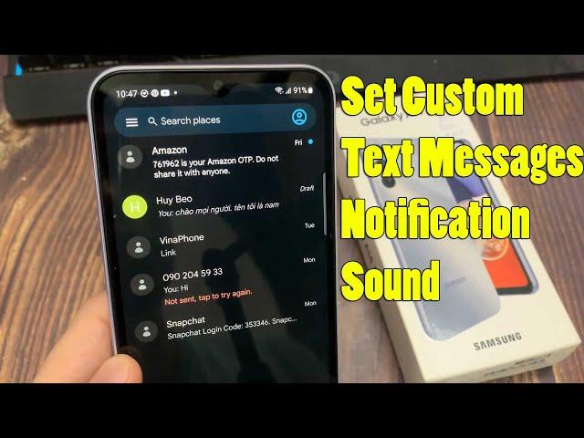 Samsung Galaxy A14: How to Set Custom Text Messages Notification Sound