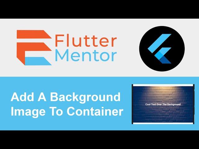 Flutter - How To Give A Container A Background Image