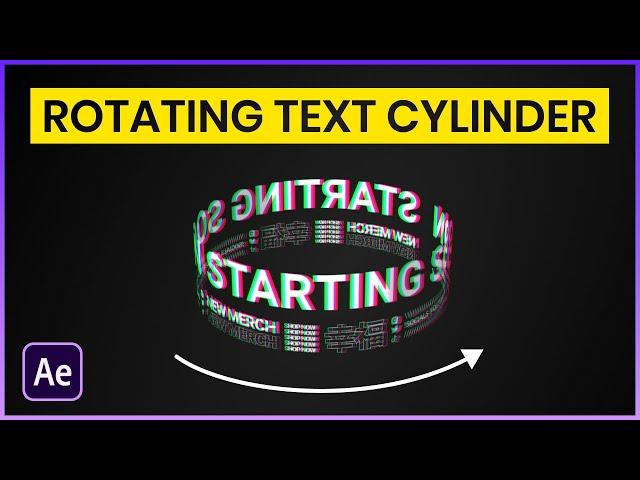 (EASY) Rotating Text Cylinder | After Effects Tutorial 2021