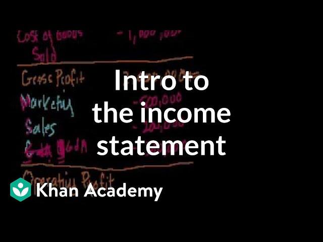 Introduction to the income statement | Stocks and bonds | Finance & Capital Markets | Khan Academy