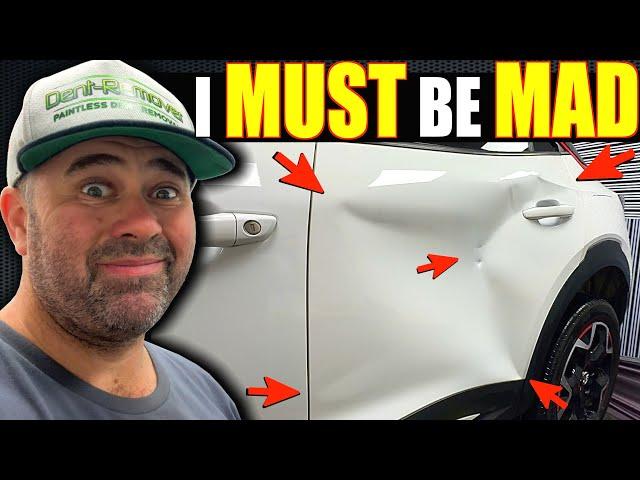 I SAVED This SMASHED In Door With Paintless Dent Removal | Dent Remover UK