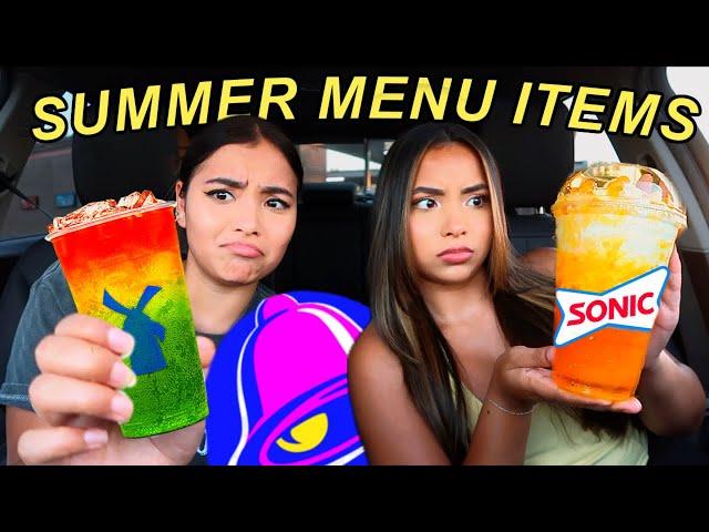 TRYING NEW SUMMER FAST FOOD ITEMS!