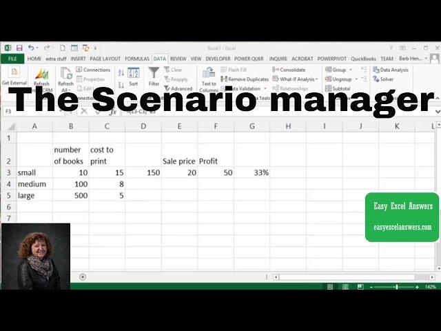 How to use the Scenario manager in Excel