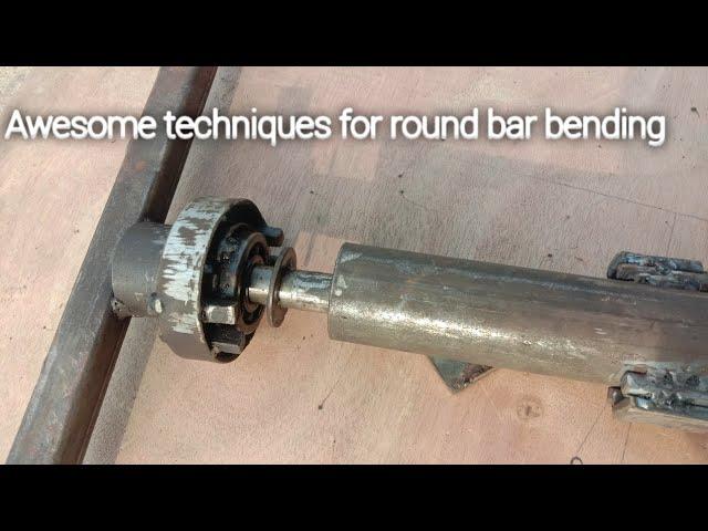 awesome and amazing techniques for round bar bending// easy and useful tricks for metal bar bending