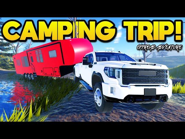 CAMPING with a TRAILER in Roblox American Plains Mudding!