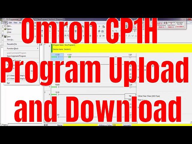 Omron CP1H Program Upload and Download