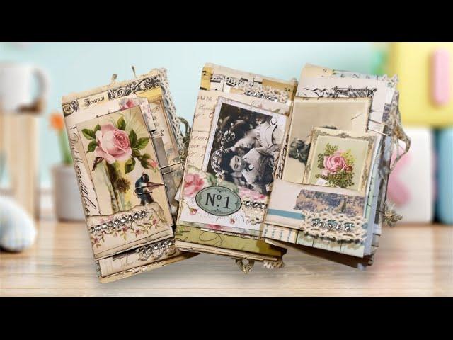 Craft With Me - Cute Little Mini Scrappy Junk Journals - Inspired By Ruby & Pearl xo *SOLD*