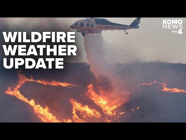 LA wildfire weather update: Rain in Southern California creates mudflows but helps firefighters