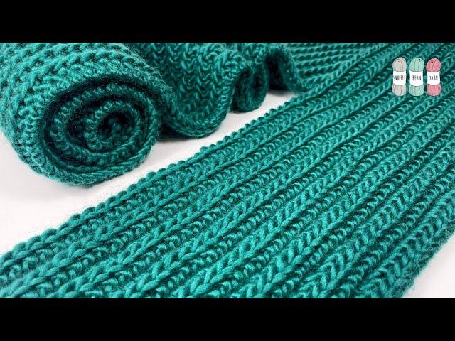 The EASIEST Ribbed Scarf You'll Ever Knit! 