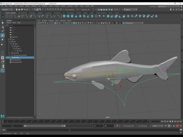 How to Rigging  Fish Maya  Tutorial (Part1 )