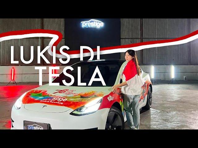 Tesla pertama di Indonesia yang di lukis! | Vlog Erika Richardo