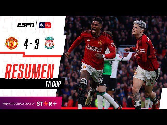 ¡REMONTADA ÉPICA DE LOS DIABLOS ROJOS PARA METERSE EN SEMIS! | Man. United 4-3 Liverpool | RESUMEN